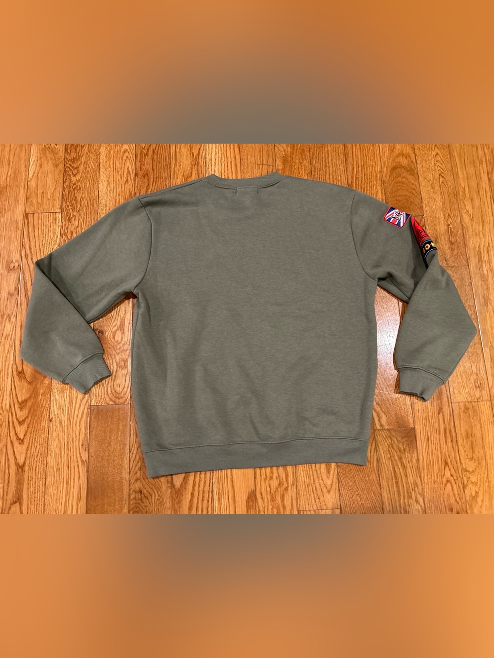 Vinyl Icons Def Leppard Patch Crewneck Sweatshirt Mens S Green - Picture 7 of 9